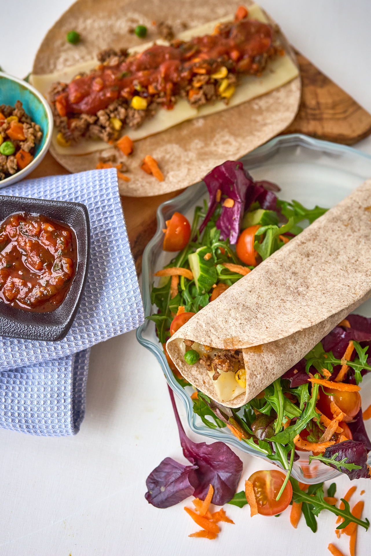 Wholegrain tortillas with beef mince - Paula Särekanno