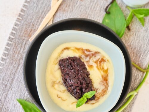 musta riisi puding vanillikastmes