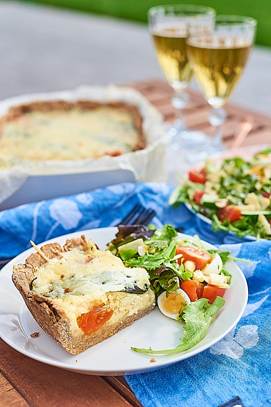 Quiche with Wild Garlic and Feta - Paula Särekanno