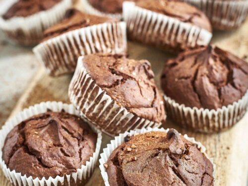 Mõnusalt šokolaadised bataadimuffinid