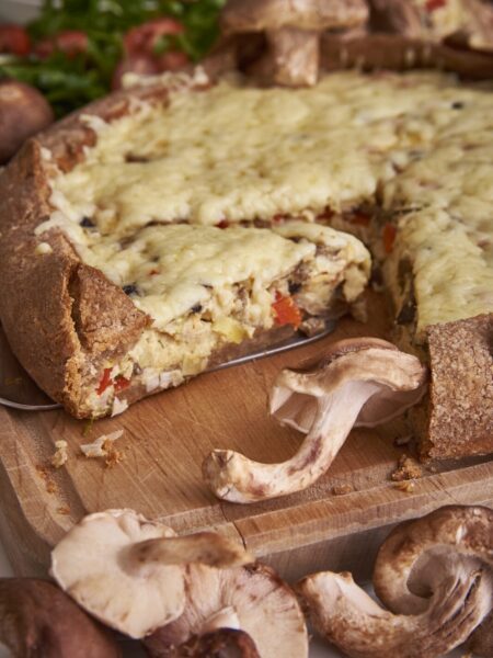 Quiche shiitake seentega