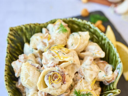 Kreemine kukeseenepasta sidrunikoorega